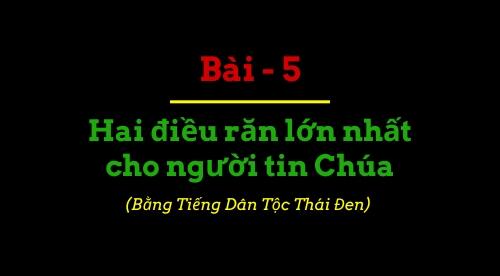 Hai điều răn lớn nhất Hai điều răn lớn nhất