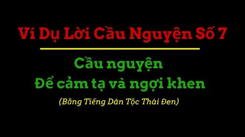 Ví dụ lời cầu nguyện  7