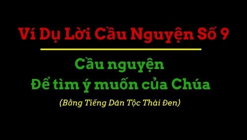 Ví dụ lời cầu nguyện 9