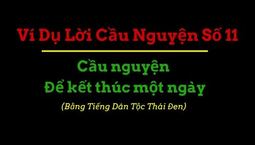 Ví dụ lời cầu nguyện 11