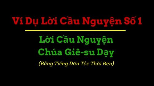 Ví dụ lời cầu nguyện 1