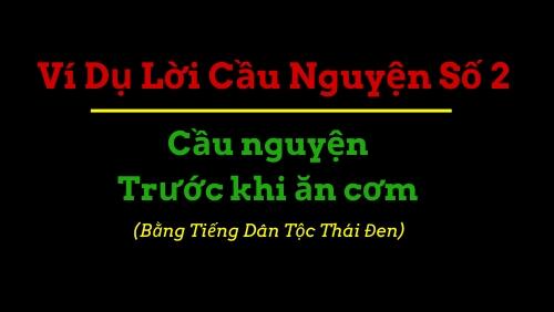 Ví dụ lời cầu nguyện 2